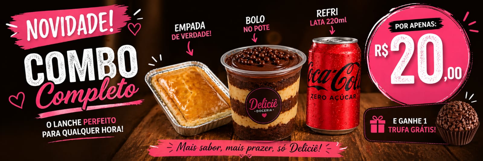 Combo Novidade 20 reais